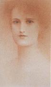 Fernand Khnopff Portrait of a Woman oil on canvas